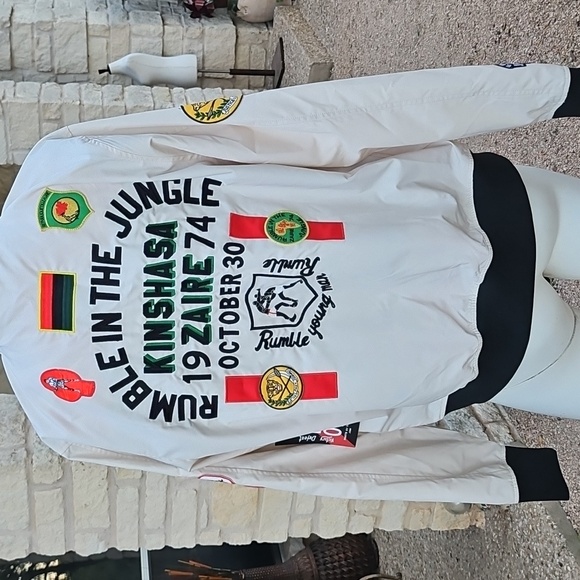 New W Tags ROF Rare! Rumble In The Jungle '74 Stadium Jacket Muhammad Ali Medium - Picture 12 of 16